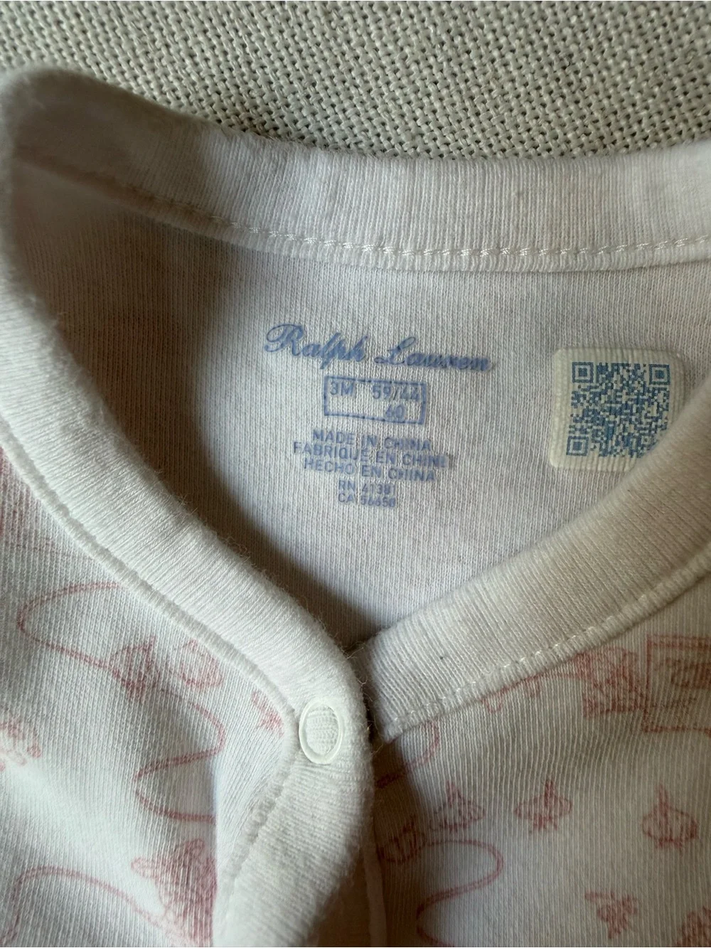 Ralph Lauren Garden Print Puff Sleeve Cotton Romper 3M